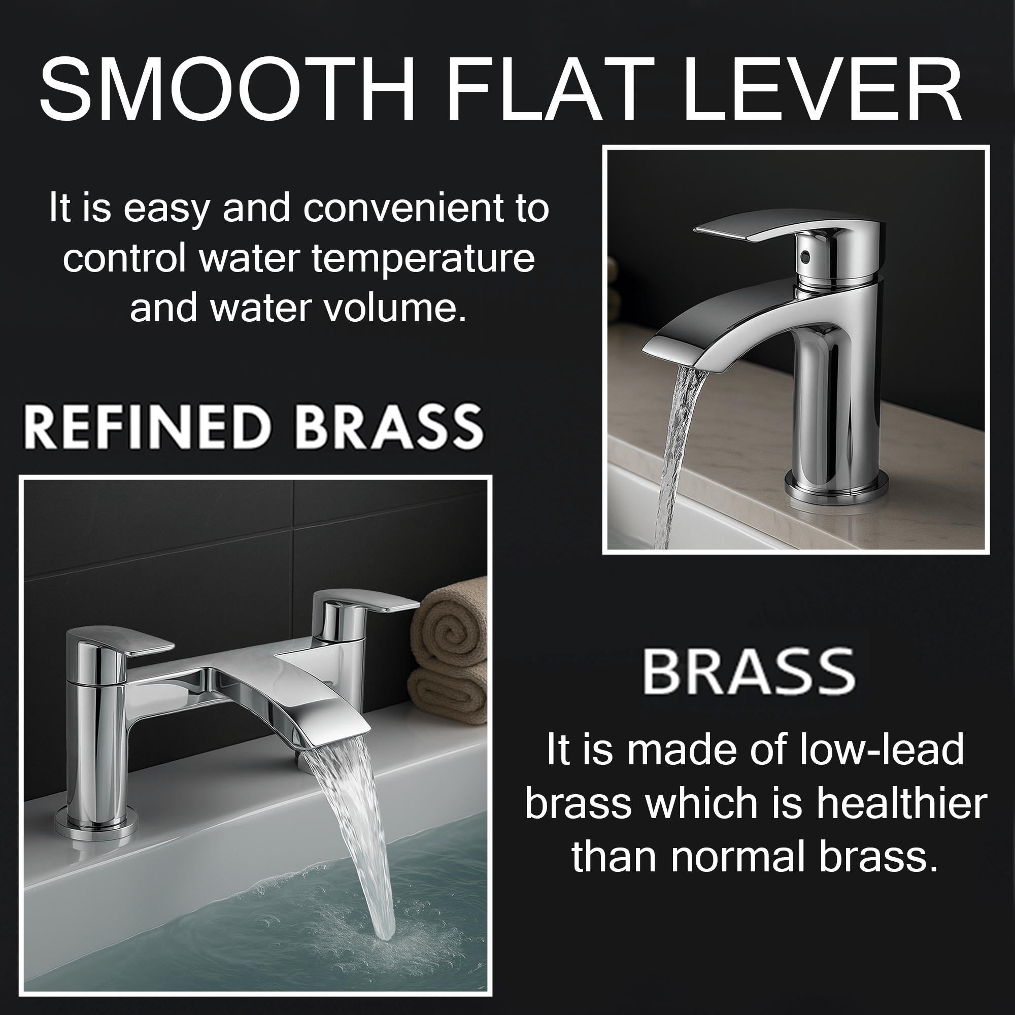 Arko Capri Bath and Basin Mixer Tap with Bath Waste Set - Chrome