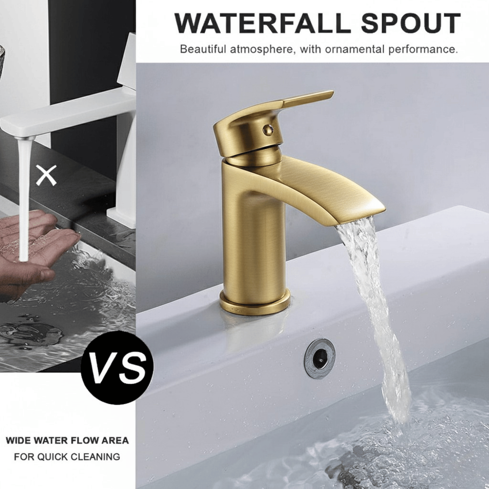 Arko Bathroom Capri Mixer Shower & Basin Mixer Tap Sets with Bath Shower Waste – Brass