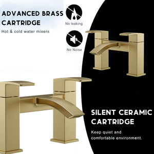 Vista Bath Filler – Brass