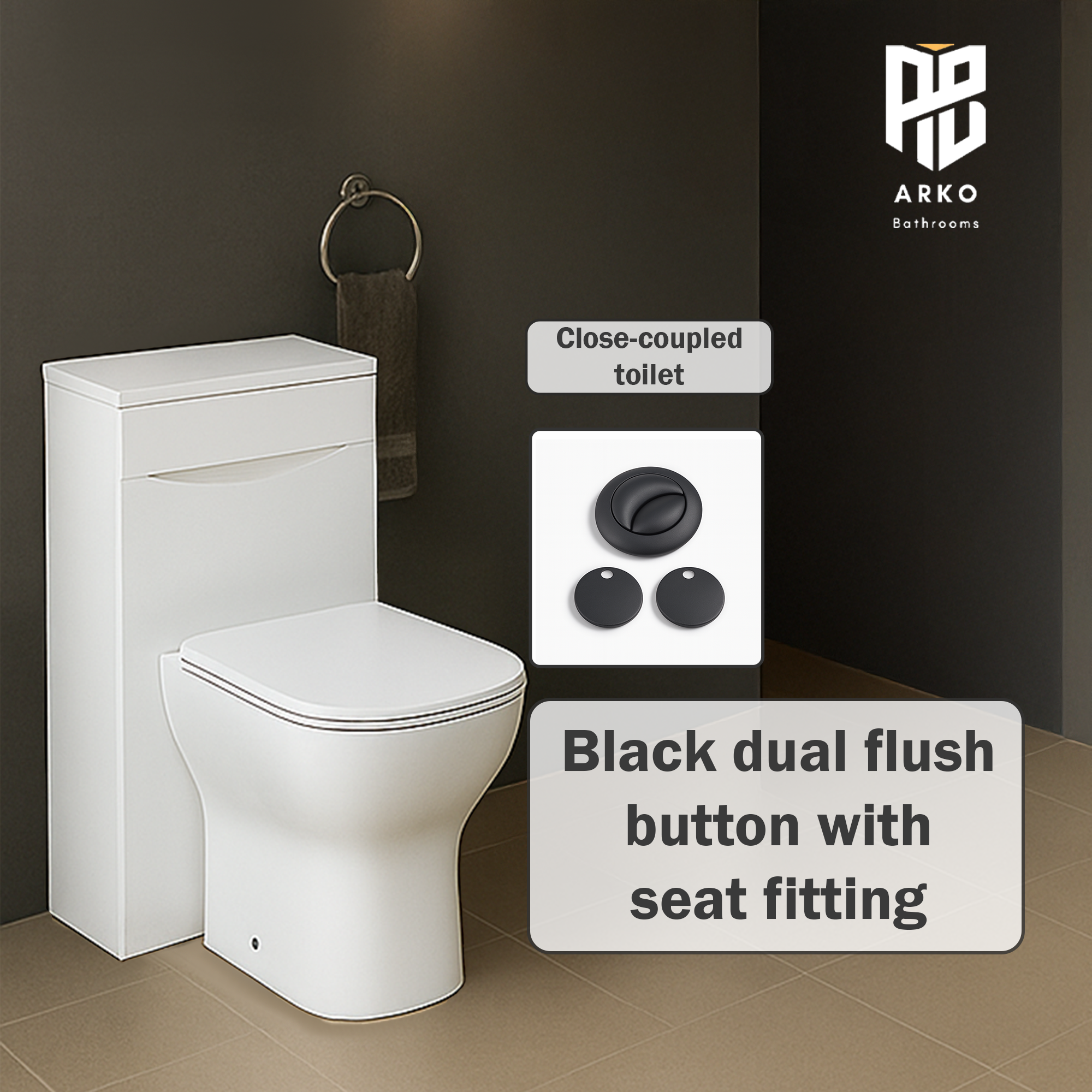 Arko Vista Complete Bathroom Suite -  Chrome