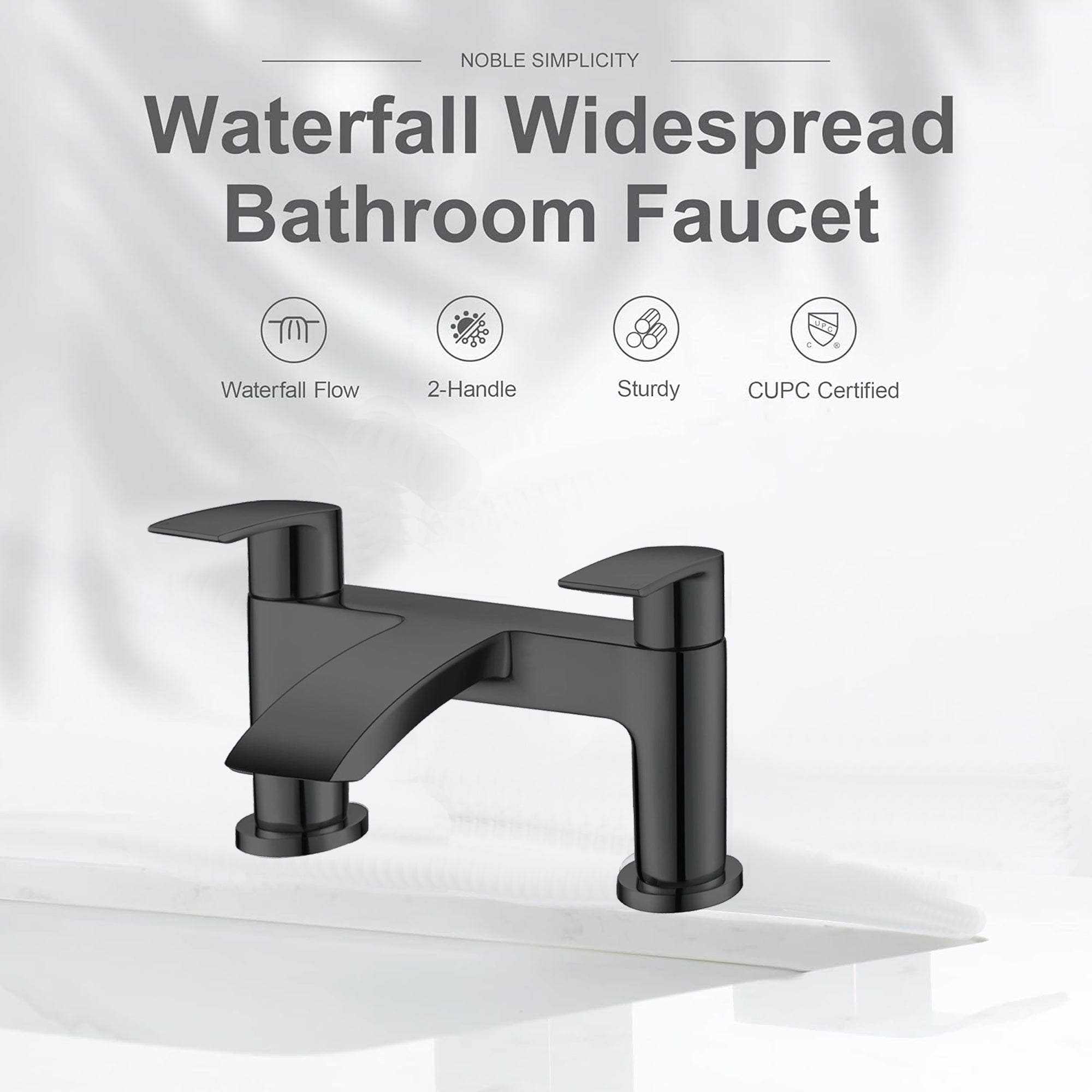 Capri Black Bath Filler Tap