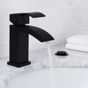 ARKO Vista Basin Mixer Tap, Bath Filler & Thermostatic Mixer Shower Set with Bath Waste – Black