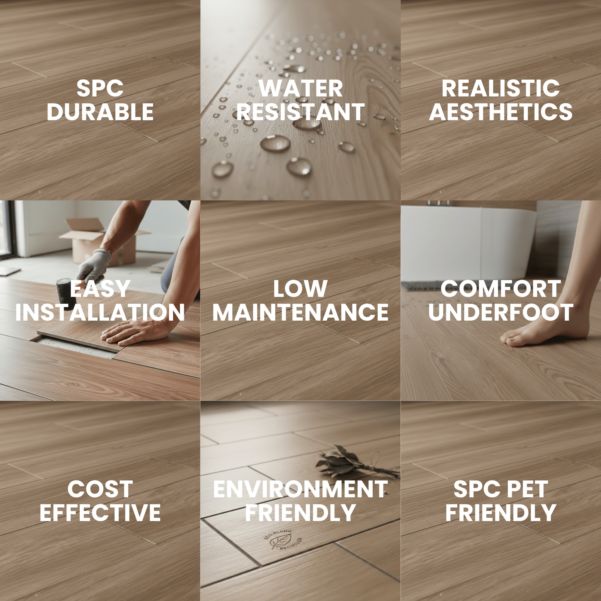 ARKO SPC Vinyl Click Flooring – Light Oak, 2.2m² Pack, 5.35mm Thick, 0.55mm Wear Layer