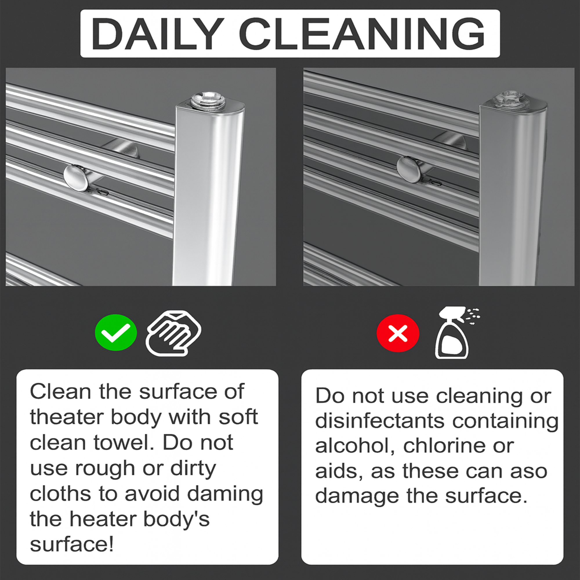 ARKO Chrome Heated Towel Rail 400x1200mm – Wall Mounted Ladder Radiator