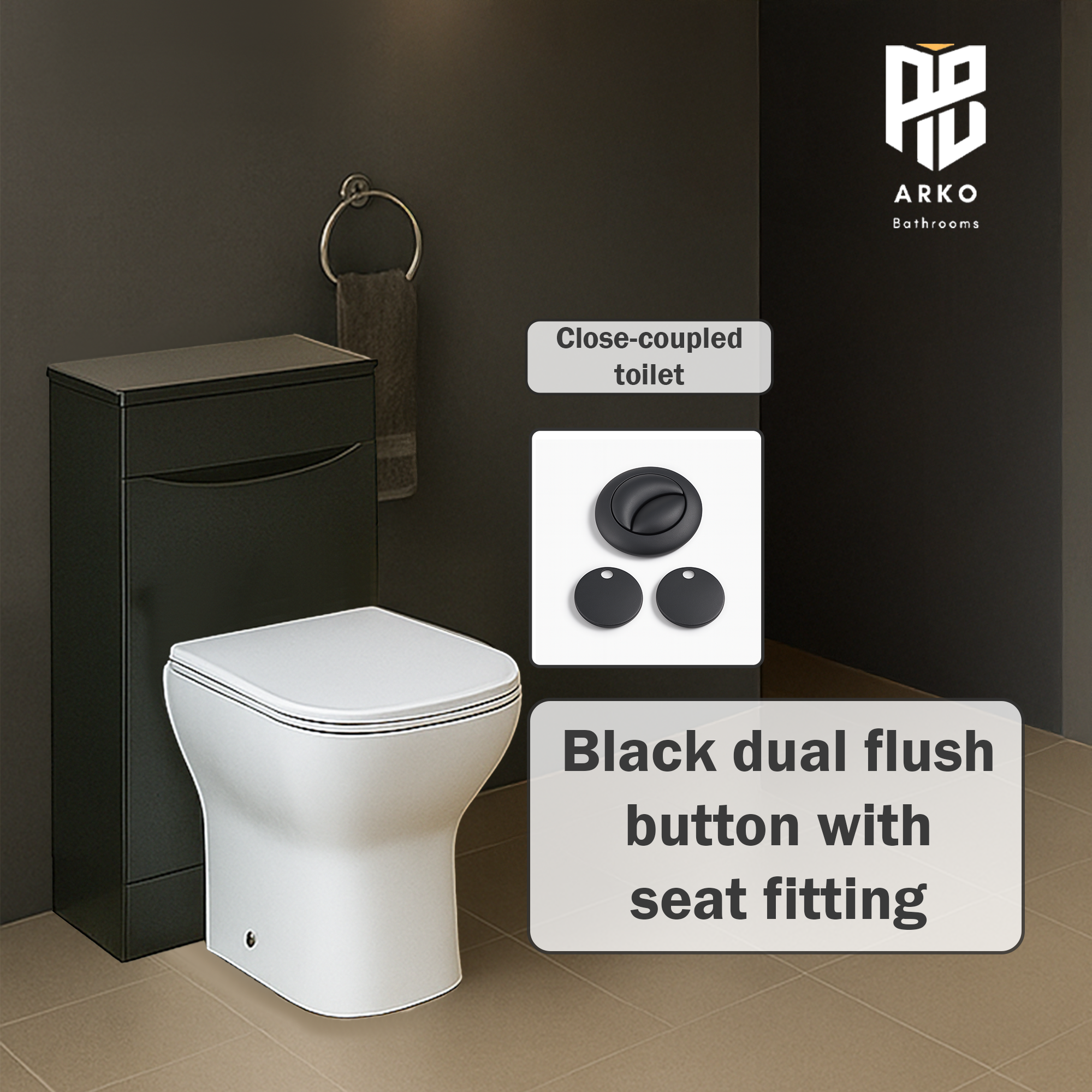 Arko Vista Complete Bathroom Suite -  Chrome