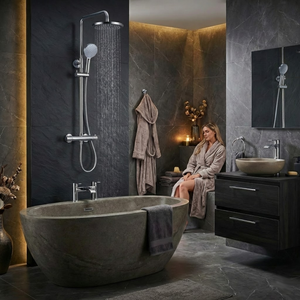 ARKO Capri Bath Filler & Mixer Shower Set - Chrome