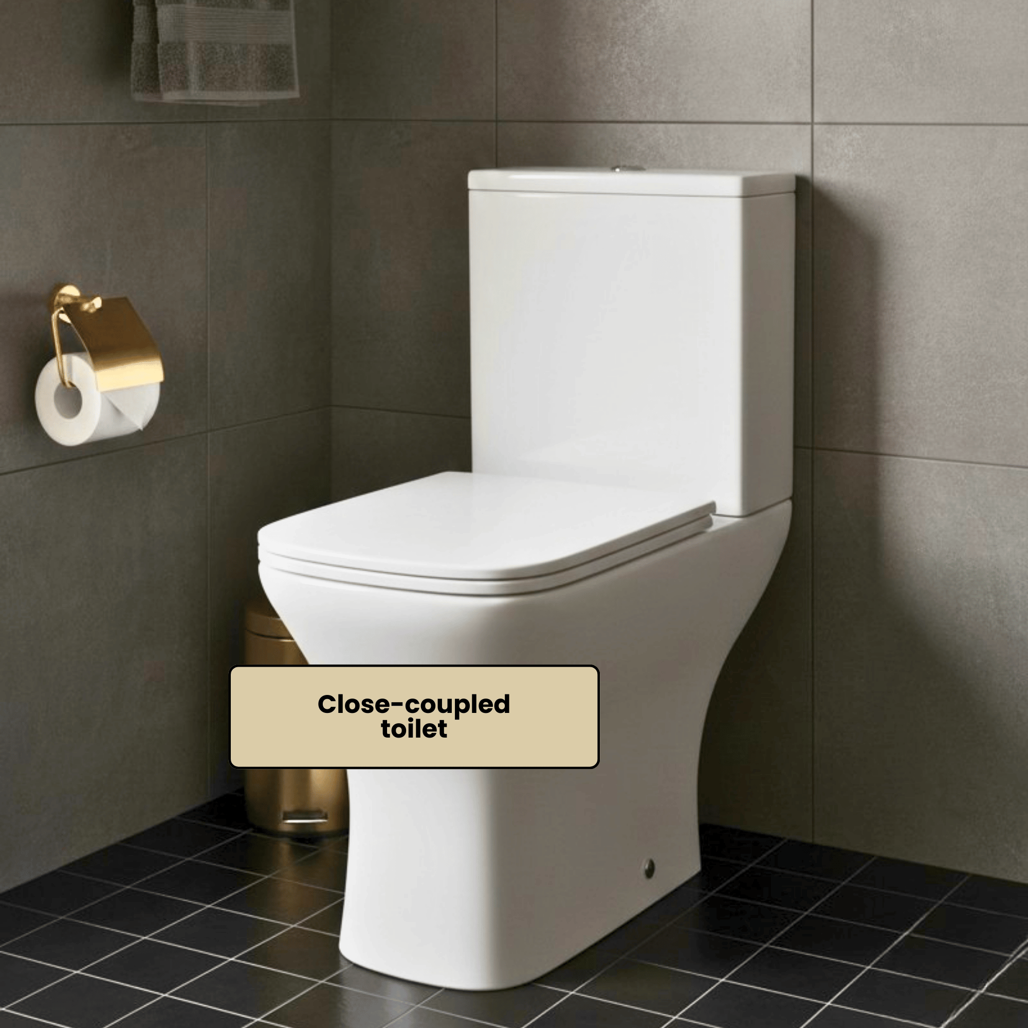 Arko Vista Complete Bathroom Suite -  Brass