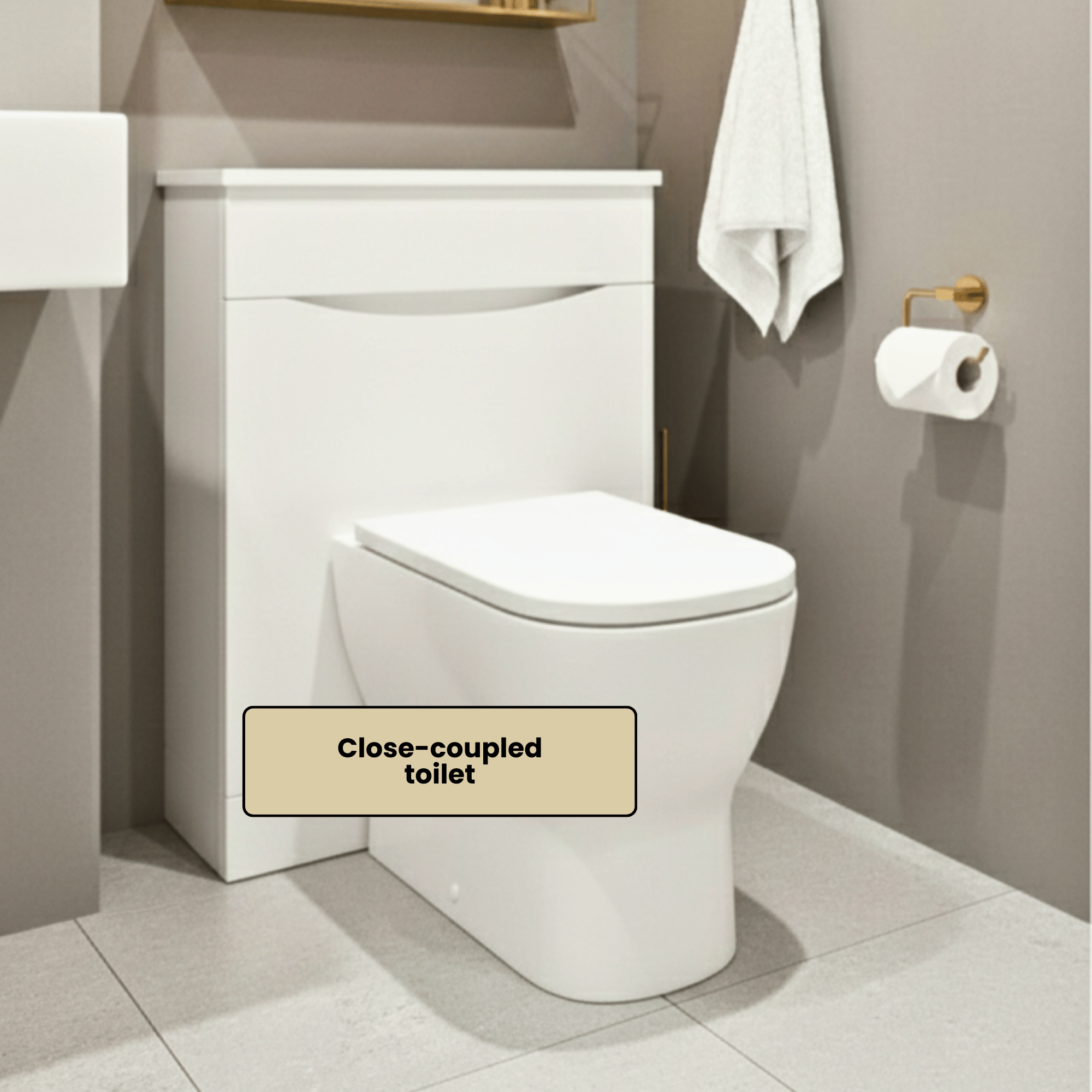 Arko Vista Complete Bathroom Suite -  Brass