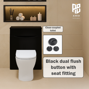 Arko Vista Complete Bathroom Suite -  Black