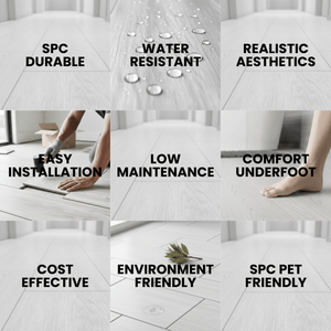 ARKO SPC Vinyl Click Flooring – White Oak, 2.2m² Pack, 5.35mm Thick, 0.55mm Wear Layer