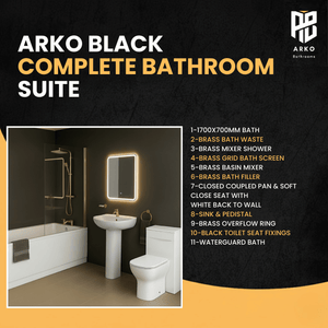 Arko Vista Complete Bathroom Suite -  Brass
