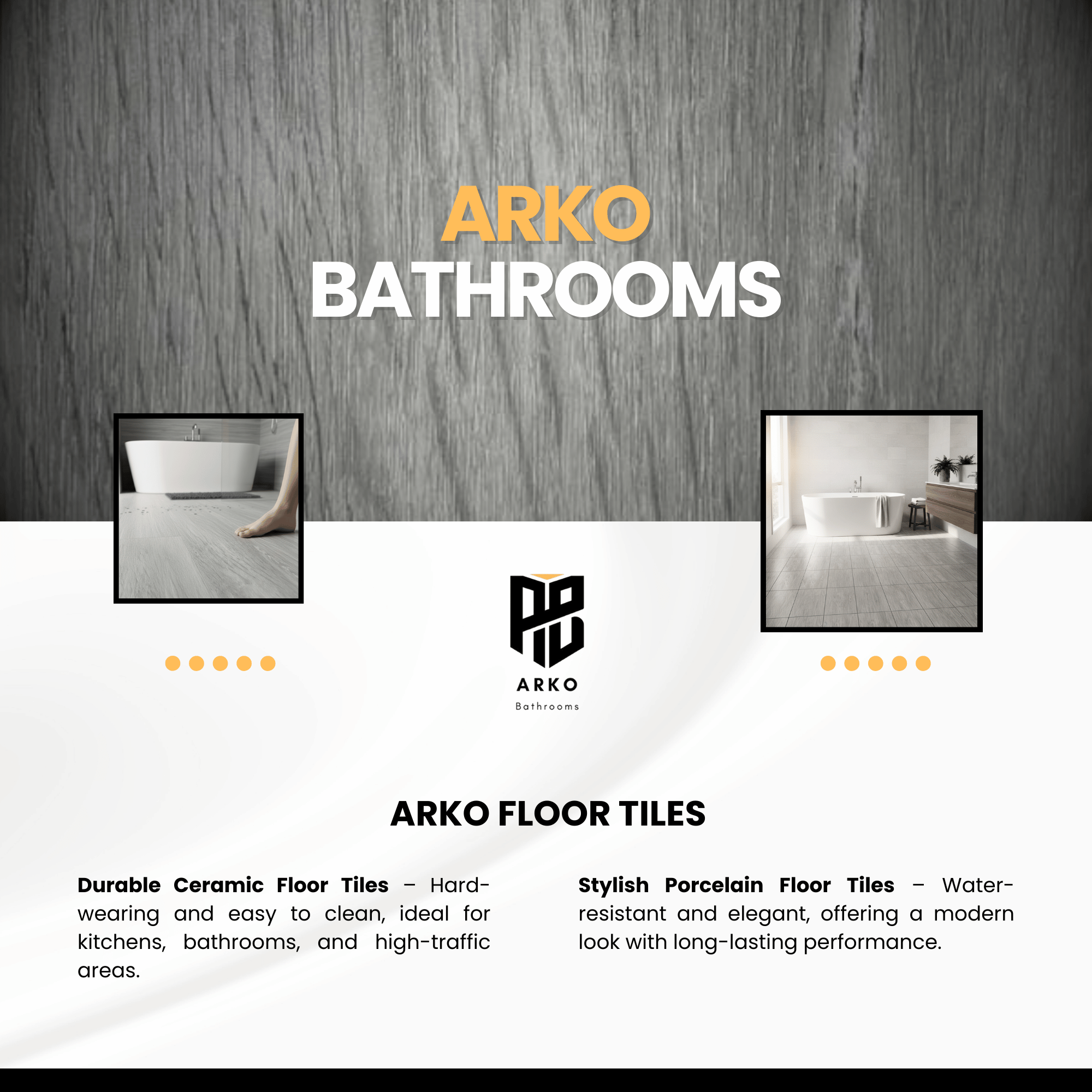 ARKO SPC Vinyl Click Flooring – Grey Oak, 2.2m² Pack, 5.35mm Thick, 0.55mm Wear Layer
