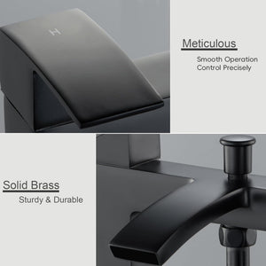 Capri Black Bath Shower Mixer Tap with Shower Kit