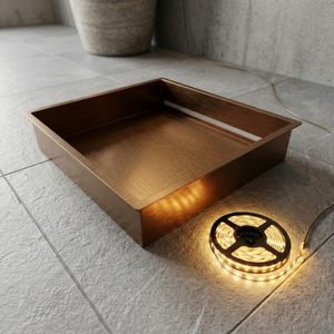 ARKO Shower Niche with LED Light Wall Insert, Bathroom Shower Storage Shelf, Bronze