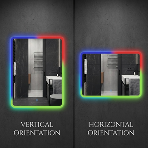 Arko Bathroom Mirror with RGB Lights 500x700mm - Wall Mounted Vanity Mirror