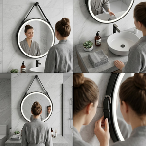 Arko 600x600mm Round LED Bathroom Mirror – Wall Mounted Illuminated Vanity Mirror