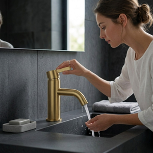 Arlo Round Basin Mixer Tap Brass