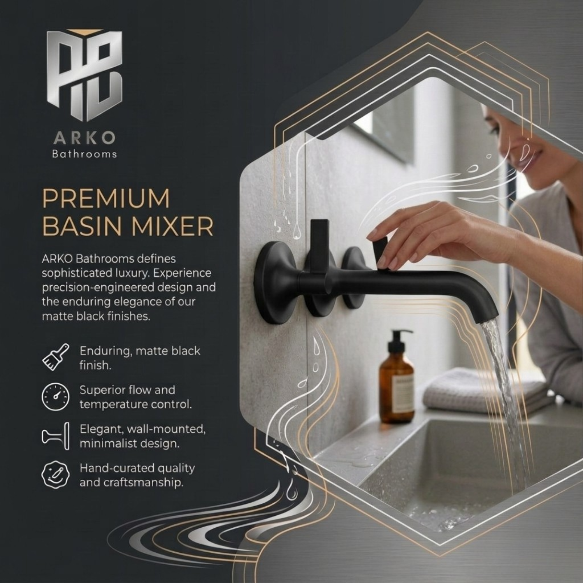 Arlo Bath Filler – Black