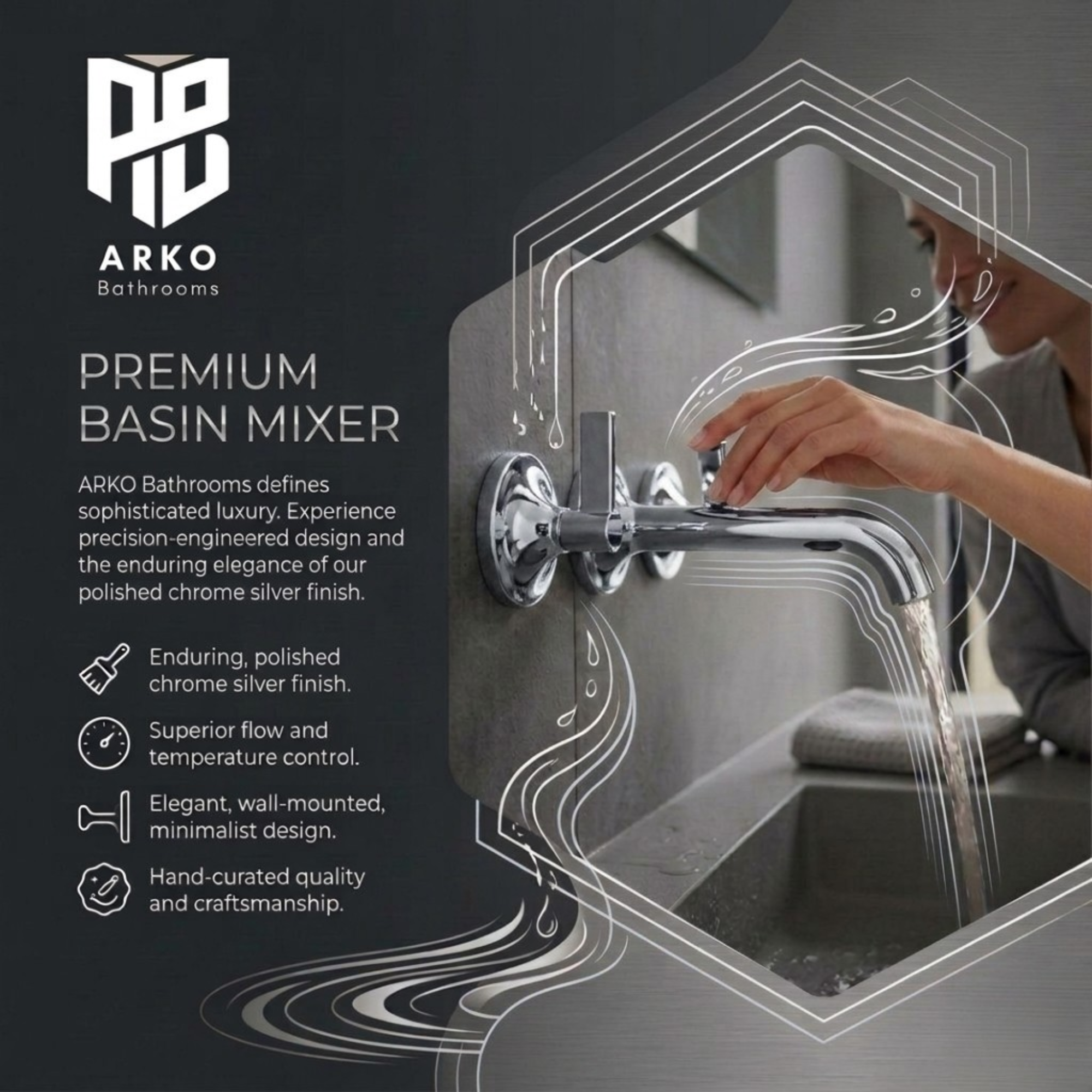Arlo Bath Filler – Chrome