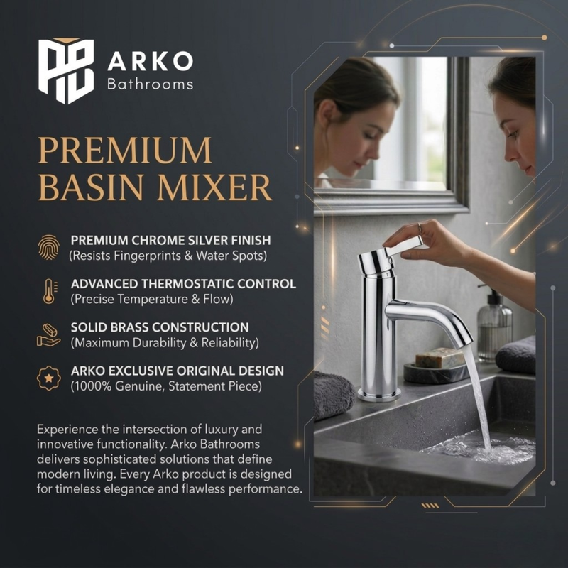 Arlo Round Basin Mixer Tap Chrome
