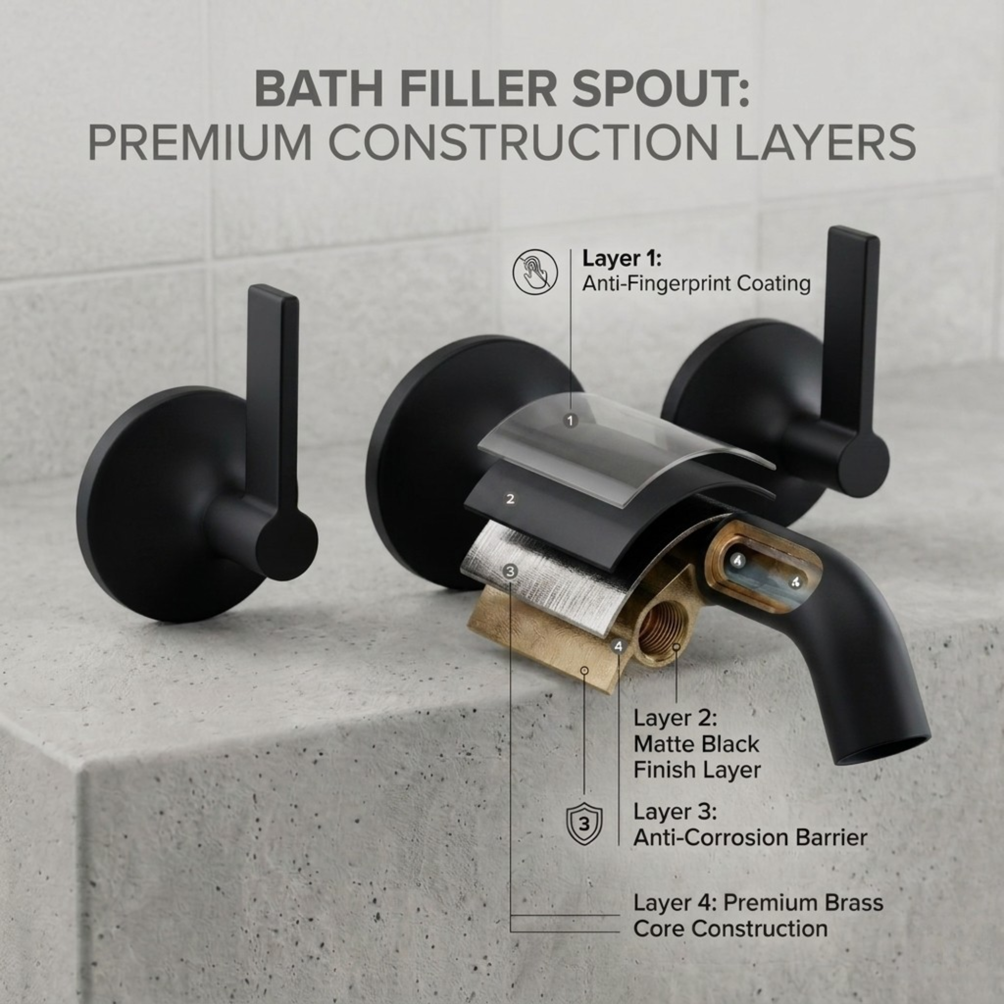 Arlo Bath Filler – Black