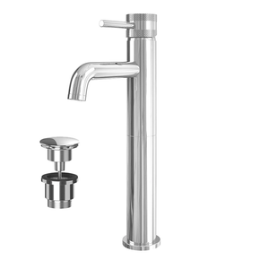 Round Tall Basin Mixer Tap Chrome Finish – Solid Brass