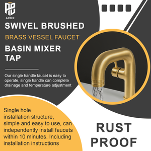 Mono Basin Faucet – Brushed Brass Finish