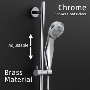 Arko Thermostatic Shower Mixer with Adjustable Riser Kit Exposed Round Shower – Chrome
