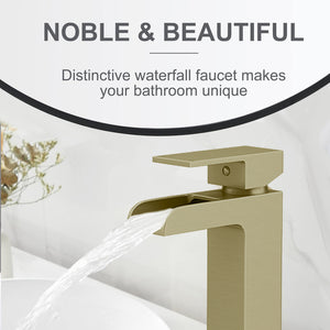 High Rise Mono Basin Mixer Tap – Brass