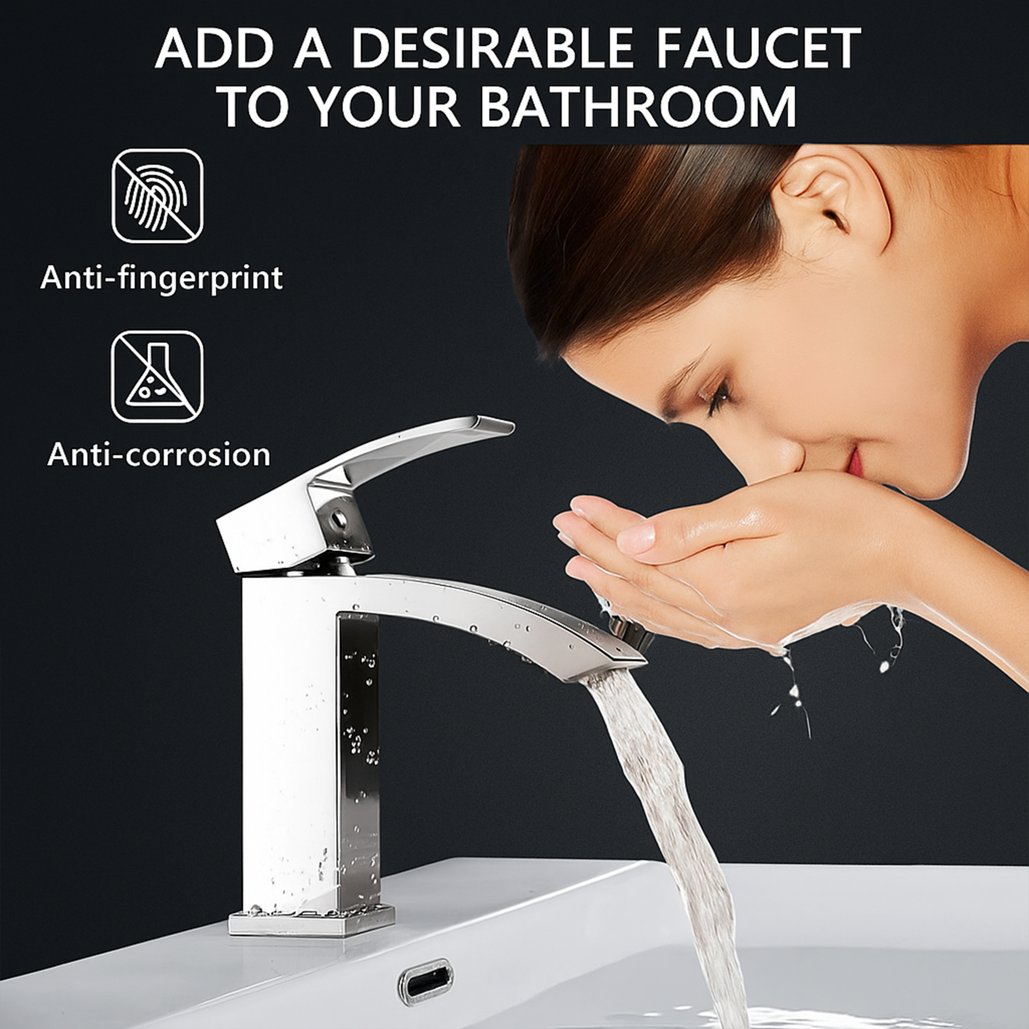 Arko Vista Bath and Basin Mixer Tap with Bath Waste Set - Chrome