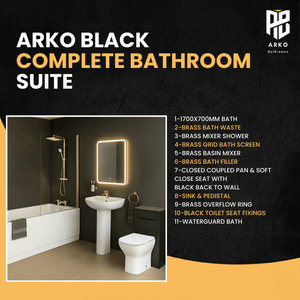 Arko Vista Complete Bathroom Suite -  Brass