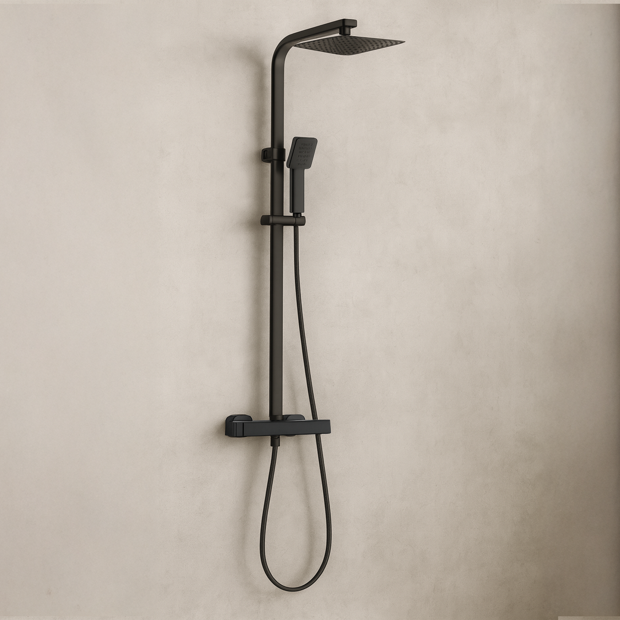 ARKO Vista Basin Mixer Tap, Bath Filler & Thermostatic Mixer Shower Set with Bath Waste – Black