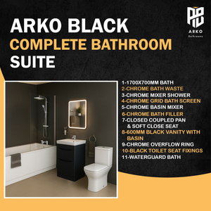 Arko Vista Complete Bathroom Suite -  Chrome