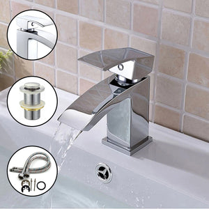 Vista Chrome Square Basin Mixer Tap