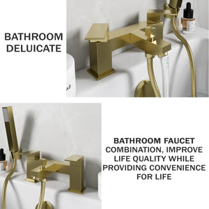 Verda Modern Bath Shower Mixer with Shower Kit – Brass