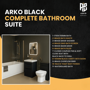 Arko Vista Complete Bathroom Suite -  Brass