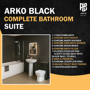 Arko Vista Complete Bathroom Suite -  Chrome