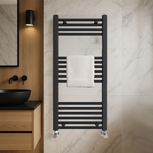 ARKO Black Heated Towel Rail 500x1000mm – Wall Mounted Ladder Radiator