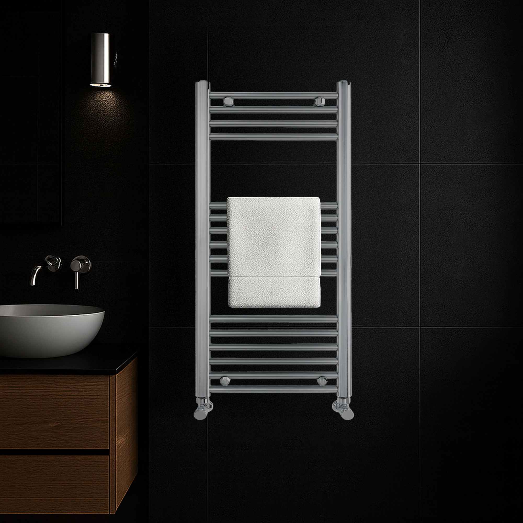 ARKO Chrome Heated Towel Rail 600x1000mm – Wall Mounted Ladder Radiator