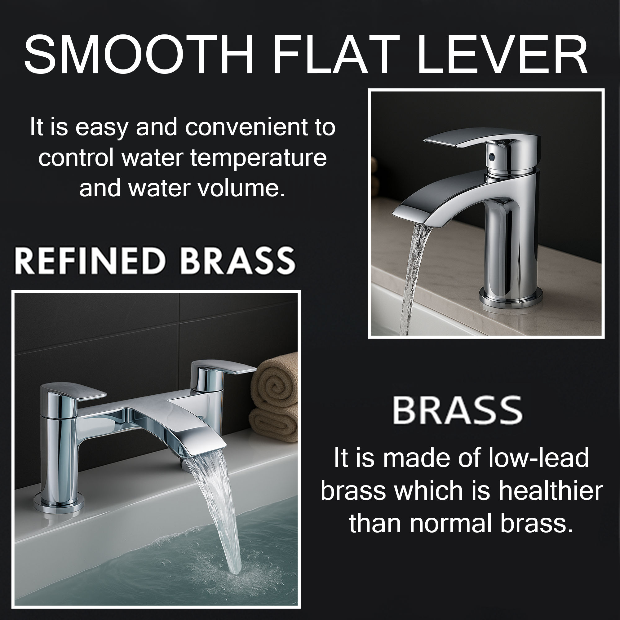 ARKO Capri Basin Mixer Tap, Bath Filler & Thermostatic Mixer Shower Set with Bath Waste – Chrome