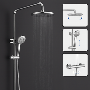 ARKO Capri Bath Filler & Mixer Shower Set - Chrome