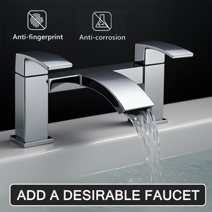 ARKO Vista Bath Tap and Basin Mixer Tap Set - Chrome