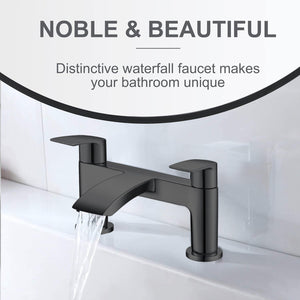 Capri Black Bath Filler Tap