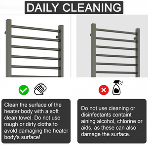 Arko Heated Towel Rail -Gumental– 500 x 1200mm – Straight Bars