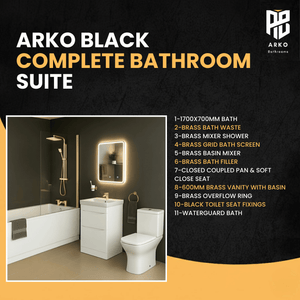 Arko Vista Complete Bathroom Suite -  Brass