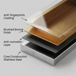 ARKO Stainless Steel Shower Niche Wall Insert, Bathroom Shower Storage Shelf, Bronze