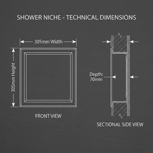 ARKO Stainless Steel Shower Niche Wall Insert, Bathroom Shower Storage Shelf, Brass