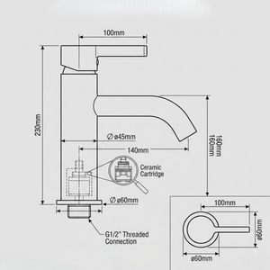 Arlo Round Basin Mixer Tap Bronze