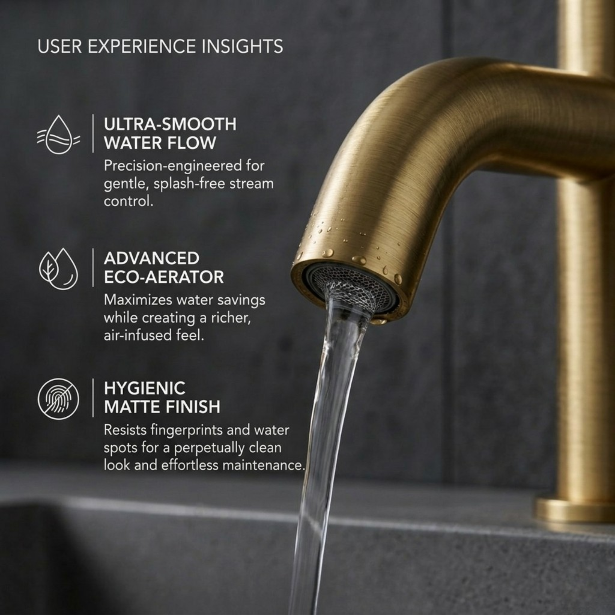 Arlo Round Basin Mixer Tap Brass