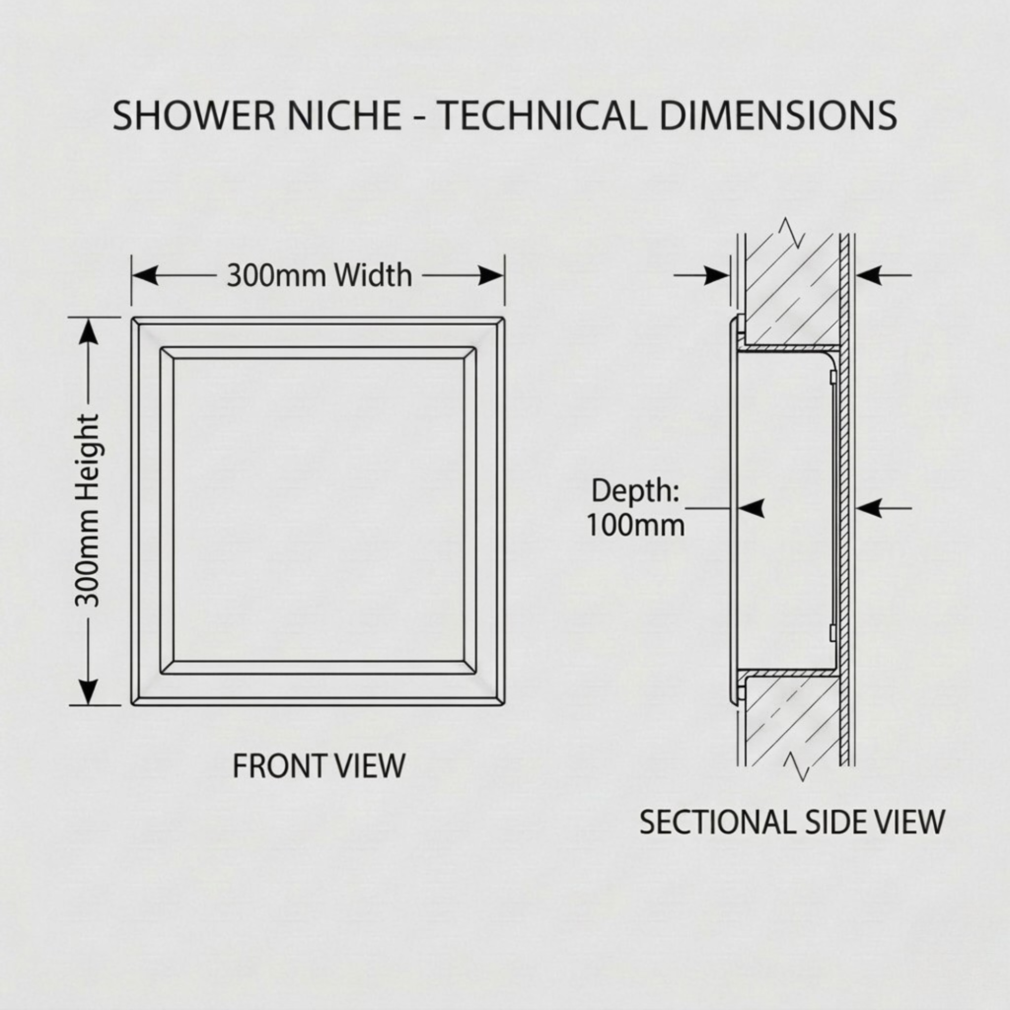 ARKO Stainless Steel Shower Niche Wall Insert, Bathroom Shower Storage Shelf, Bronze